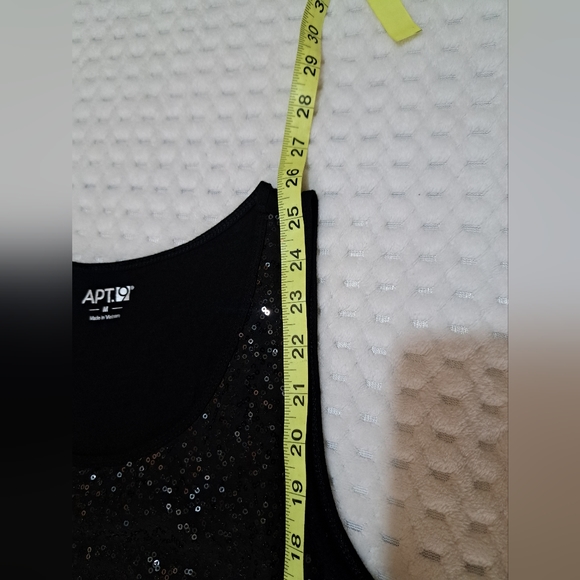 APT 9 Women Blause  Sequin Size M black - Picture 7 of 8